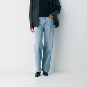 Denim Forum The Farrah Hi- Rise Wide Size 30 EUC